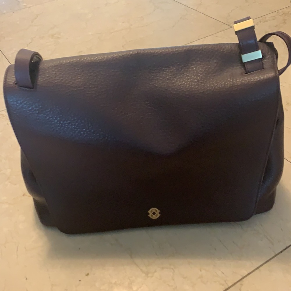 Dagne Dover Simone Leather Bag Burgundy